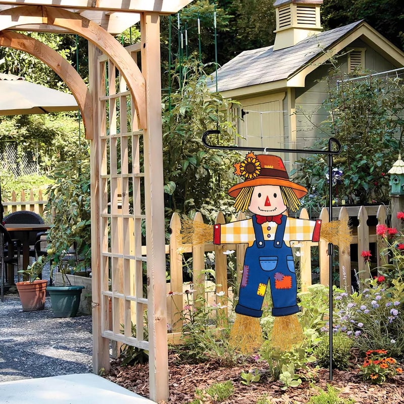 COCHIE Fall Scarecrow Garden Flag Outdoor Decorations for Outside Double-Sided Printed, Yard Flags House Banner Yard Sign Autumn Winter Thanksgiving Seasonal Decoration 27x 24 Inch - Image 2